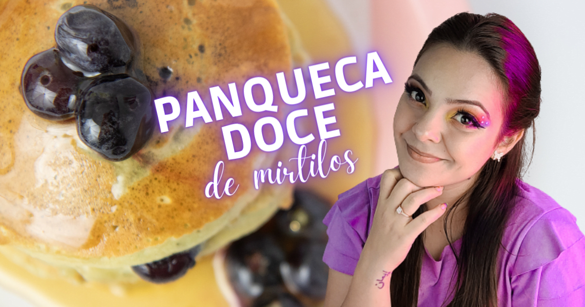 PANQUECA AMERICANA só 6 ingredientes + mirtilos